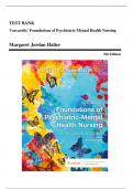 TEST BANK FOR Varcarolis' Foundations of Psychiatric-Mental Health Nursing A Clinical 9th Edition by Margaret Jordan Halter Chapter 1-36