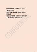 GARP SCR EXAM LATEST 2023-2024 QUESTIONS AND ANSWERS.