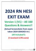 RN HESI EXIT EXAM Version 1 (V1)- 2024 (Actual Screenshots) GRADED A+.|click on AVAILABLE IN PACKAGE DEAL. You'll get more for less! OR SCROLL TO THE BOTTOM RIGHT CORNER AFTER OPENING THE DOCUMENT TO SEE MORE DETAILED PACKAGES. THANK YOU 