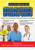 NURSING SCHOOL ENTRANCE EXAM WITH VERIFIED SOLUTIONS 2024