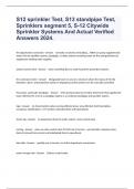 S12 sprinkler Test, S13 standpipe Test, Sprinklers segment 5, S-12 Citywide  Sprinkler Systems And Actual Verified Answers 2024.