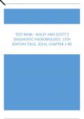Test Bank - Bailey and Scott's Diagnostic Microbiology, 13th Edition (Tille, 2014), Chapter 1-80 latest update 2024