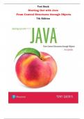 Test Bank For Starting Out with Java  From Control Structures through Objects 7th Edition By Tony Gaddis |All Chapters,  Year-2023/2024|