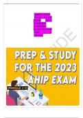 AHIP LATEST FINAL EXAM WITH 100% VERIFIED ANSWERS GUARANTEED PASS + A GRADE