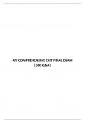 ATI COMPREHENSIVE EXIT FINAL EXAM (180 Q&A)