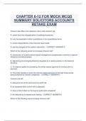 Package deal for SUMMARY SOLICITORS ACCOUNTS UPGRADED EXAM WITH CORRECT ANSWERS