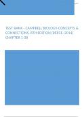 Test Bank - Campbell Biology-Concepts & Connections, 8th Edition (Reece, 2014) Chapter 1-38 Latest Update 2024