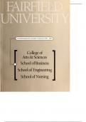 College Of Arts And Sciences; School Of Business; School Of Nursing; School Of Engineering - Undergraduate Course Catalog