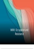 A-Level Edexcel French Oral "Occupation and Resistance" Revision Notes