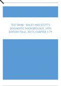 Test Bank - Bailey and Scott's Diagnostic Microbiology, 14th Edition (Tille, 2017), Chapter 1-79 latest update 2024