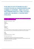 NUR 2502 EXAM 2/NUR2502 EXAM 2 LATEST EXAM ALL 50 QUESTIONS AND CORRECT ANSWERS - MDC3 EXAM 2 MULTIDIMENSIONAL CARE 3 EXAM 2 ALREADY GRADED A+ RASMUSSEN COLLEGE