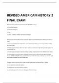 REVISED AMERICAN HISTORY 2 FINAL EXAM 