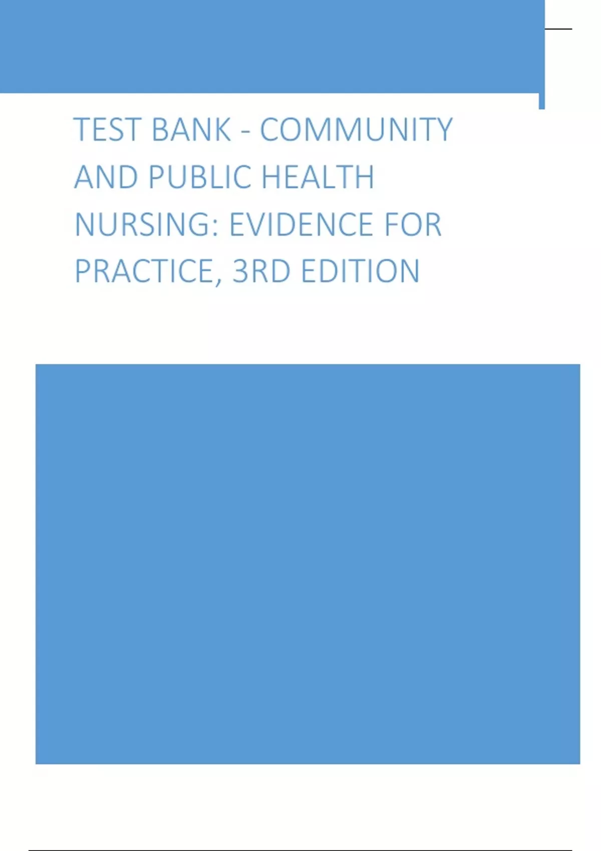 test-bank-community-and-public-health-nursing-evidence-for-practice