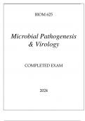 BIOM 625 MICROBIAL PATHOGENESIS & VIROLOGY COMPLETED EXAM 2024.,