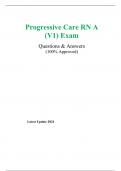 Progressive Care RN A (V1) Exam | (Graded 96%) Questions & Answers | Latest 2024