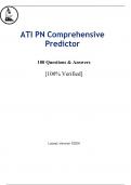 ATI PN Comprehensive Predictor Exam | (Scored 97%) 180 Questions & Answers | Version 2024