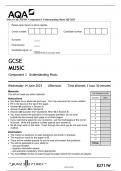 AQA GCSE MUSIC Component 1 Understanding Music QP 2023