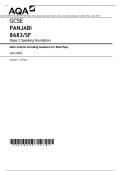 AQA GCSE PANJABI 8683/SF Paper 2 Speaking Foundation Mark scheme including Guidance for Role-Plays June 2023 Version: 1.0 Final