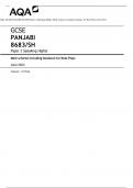 AQA GCSE PANJABI 8683/SH Paper 2 Speaking Higher Mark scheme including Guidance for Role-Plays June 2023 Version: 1.0 Final