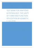 Test bank For Anatomy & Physiology The Unity of Form and Function 9th Edition by Kenneth S. Saladin