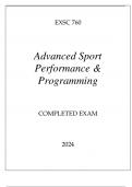 EXSC 760 ADVANCED SPORT PERFORMANCE & PROGRAMMING COMPLETED EXAM 2024