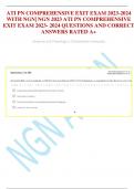 ATI PN COMPREHENSIVE EXIT EXAM 2023-2024  WITH NGN| NGN 2023 ATI PN COMPREHENSIVE  EXIT EXAM 2023- 2024 QUESTIONS AND CORRECT  ANSWERS RATED A+