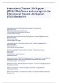 International Trauma Life Support {ITLS) 2024 (Terms and concepts to the International Trauma Life Support (ITLS) Graded A+