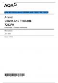 AQA MS 2023 A-level DRAMA AND THEATRE 7262/W