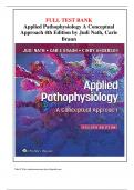 Test Bank for Applied Pathophysiology A Conceptual Approach 4th Edition by Judi Nath,