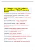 ATI Proctored PEDs, ATI Pediatrics  Proctored Exam, PEDS ATI proctored  review