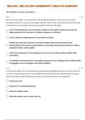 NR 435 RN COMMUNITY HEALTH NURSING QUESTIONS WITH ANSWERS| GRADED A+