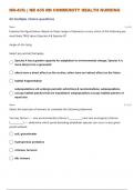 NR 435 RN COMMUNITY HEALTH NURSING QUESTIONS WITH ANSWERS| GRADED A+