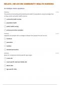 NR 435 RN COMMUNITY HEALTH NURSING EXAM 1 ANSWERS| GRADED A+