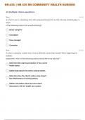 NR 435 RN COMMUNITY HEALTH NURSING QUESTIONS WITH ANSWERS| GRADED A+