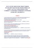 NGN ATI RN MED SURG PROCTORED  EXAM 2019 TEST BANK WITH FORM A,B  AND C ACTUAL QUESTIONS AND  CORRECT ANSWERS (VERIFIED ANSWERS)  | ALREADY GRADED A+