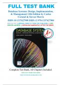 Test Bank - Database Systems Design, Implementation,& Management 13th Edition Carlos Coronel