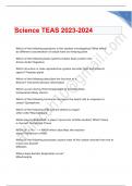 Teas Science EXAM QUESTIONS & ANSWERS/ LATEST UPDATE 2023-2024 / RATED A+