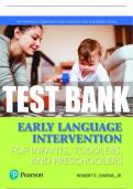 Test Bank For Early Language Intervention for Infants, Toddlers, and Preschoolers 1st Edition All Chapters - 9780134537764