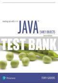 Test Bank For Starting Out with Java: Early Objects 6th Edition All Chapters - 9780137516803