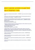 BUNDLE FOR Maui Liquor License EXAM TEST PASS LIST TEST QUESTIONS WITH VERIFIED ANSWERS