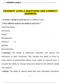 CROSSFIT LEVEL2 QUESTIONS AND CORRECT ANSWERS