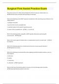 Surgical First Assist Practice Exam questions and (VERIFIED) answers rated A