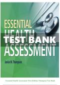 Essential Health Assessment First Edition Thompson Test Bank