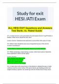 ALL HESI EXIT Questions and Answers