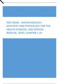 Test Bank - Human Biology, Anatomy and Physiology for the Health Sciences, 2nd Edition (Roscoe, 2020), Chapter 1-24