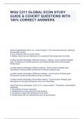 WGU C211 Global Econ Study Guide & Cohort Questions