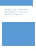 Test Bank - Health Promotion Throughout the Life Span, 9th Edition (Edelman, 2018)