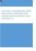 Test Bank - Microbiology Basic and Clinical Principles, 2nd Edition (Norman-McKay, 2023), Chapter 1-21