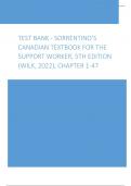 Test Bank - Sorrentino’s Canadian Textbook for the Support Worker, 5th Edition (Wilk, 2022), Chapter 1-47