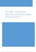 Test Bank - Phlebotomy Simplified, 3rd Edition (Garza, 2019), Chapter 1-11